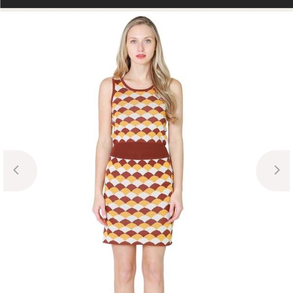 Adorable Retro Ribbed Knit Tank & Skirt Set, NWT! - Picture 3 of 16